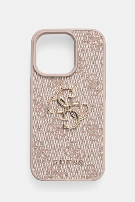 Puzdro na mobil Guess iPhone 16 Pro 6.3 ružová farba, GUHCP16L4GMGPI