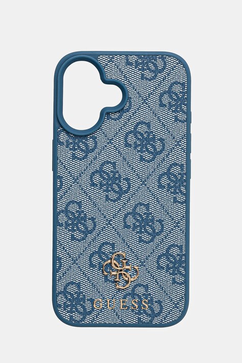 Obal na telefon Guess iPhone 16 modrá barva, GUHMP16SP4SM4MB