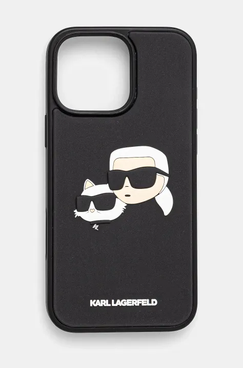 Karl Lagerfeld custodia per telefono iPhone 16 Pro Max colore nero KLHCP16XRBCKCHLK