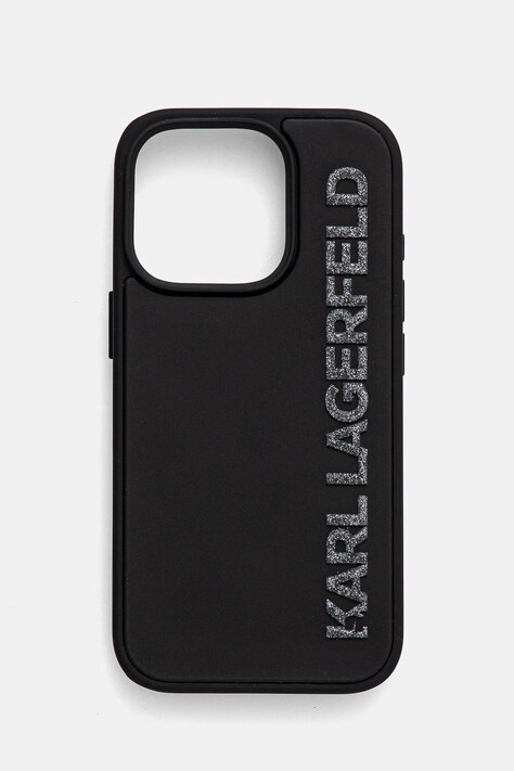Θήκη κινητού Karl Lagerfeld iPhone 16 Pro χρώμα: μαύρο, KLHCP16LRBKGVCK