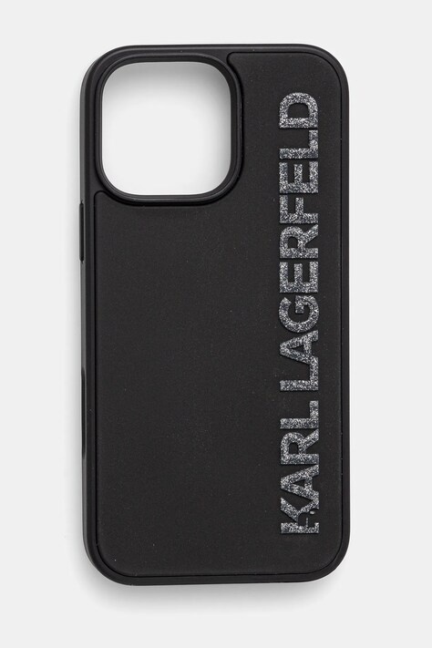Etui za telefon Karl Lagerfeld iPhone 16 Pro Max boja: crna, KLHCP16XRBKGVCK