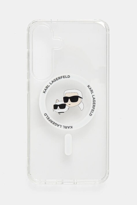 Karl Lagerfeld Husa pentru telefon Samsung Galaxy S25+ culoarea alb, KLHMS25MHLSKCH
