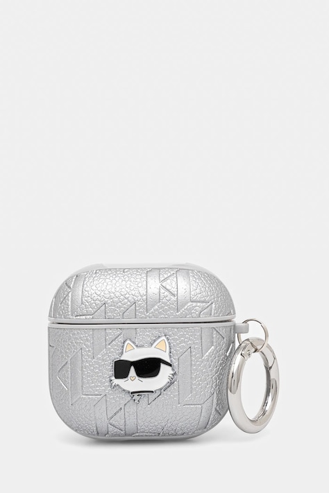 Θήκη για airpods Karl Lagerfeld AirPods 4 χρώμα: ασημί, KLA4PGCHPS