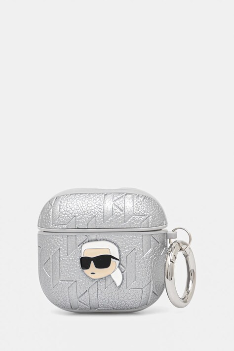 Θήκη για airpod Karl Lagerfeld AirPods 4 χρώμα: ασημί, KLA4PGKIPS
