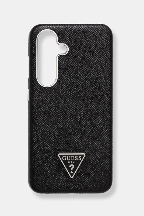 Guess carcasă de telefon Samsung Galaxy S25 culoarea negru, GUHMS25SPGTSPSK