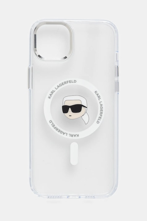 Karl Lagerfeld etui na telefon iPhone 15 Plus kolor biały KLHMP15MHLSKIH
