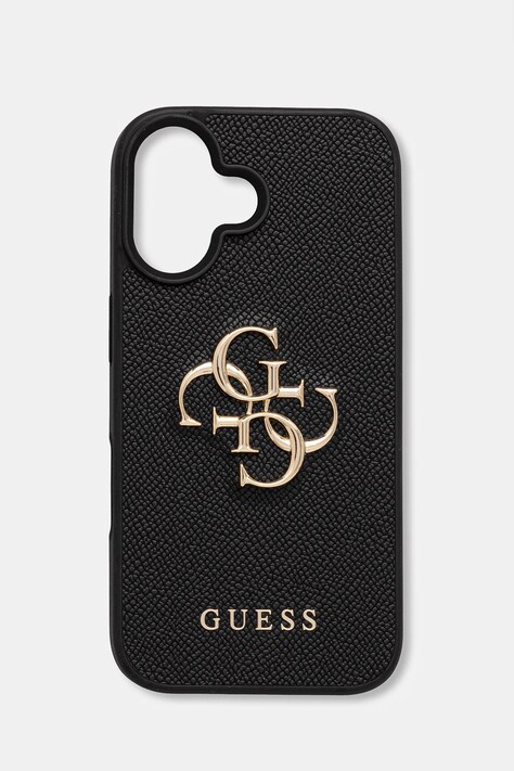 Obal na telefon Guess iPhone 16 černá barva, GUHCP16SPGT4MBK