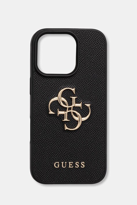 Guess carcasă de telefon iPhone 16 Pro culoarea negru, GUHCP16LPGT4MBK