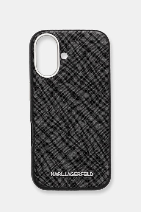 Θήκη κινητού Karl Lagerfeld iPhone 16 χρώμα: μαύρο, KLHMP16SPSAFWMCK