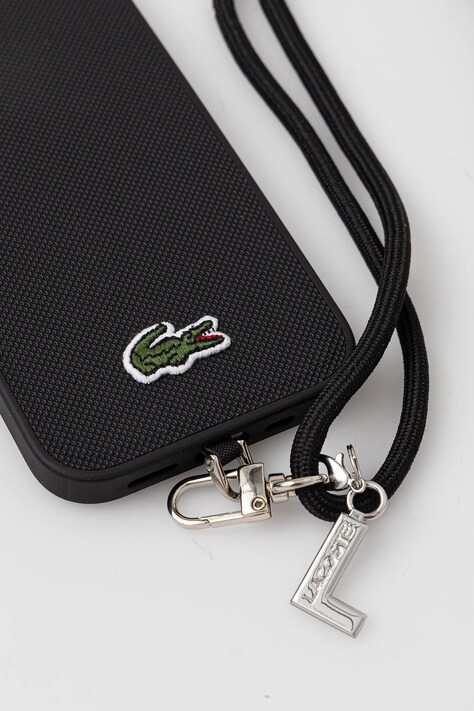 Чохол на телефон Lacoste iPhone 16 — AA00-AKU620, чорний — фото 2