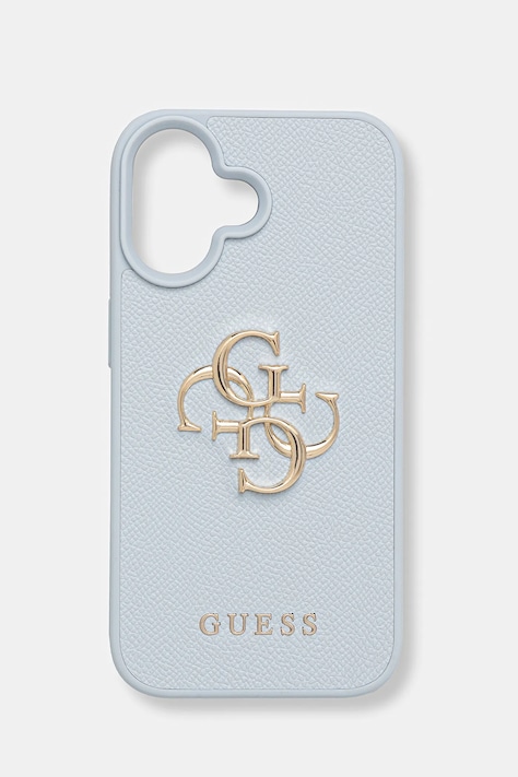 Obal na telefon Guess iPhone 16 modrá barva, GUHCP16SPGT4MBB