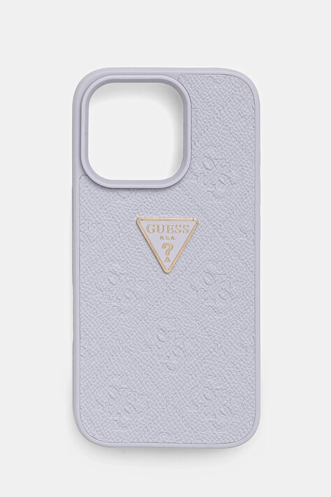 Obal na telefon Guess iPhone 16 Pro fialová barva, GUHCP16LPGP4STRU
