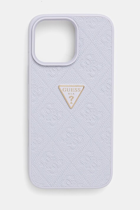 Obal na telefon Guess iPhone 16 Pro Max fialová barva, GUHCP16XPGP4STRU