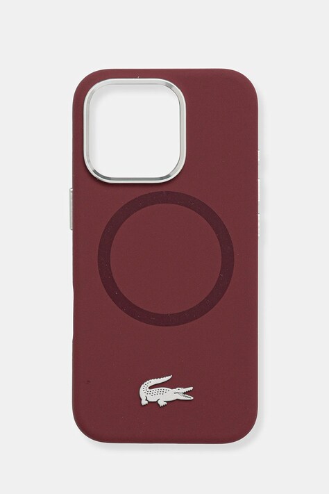 Θήκη κινητού Lacoste iPhone 16 Pro χρώμα: μπορντό, LCHMP16LSMAR