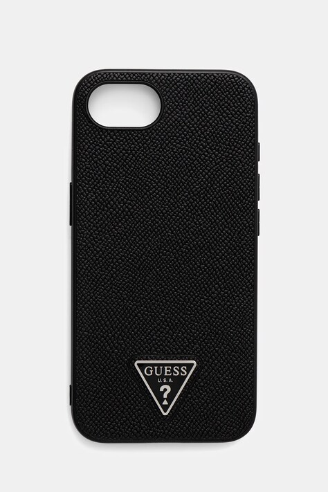 Obal na telefon Guess iPhone 16e černá barva, GUHMPSE4PGTSPSK