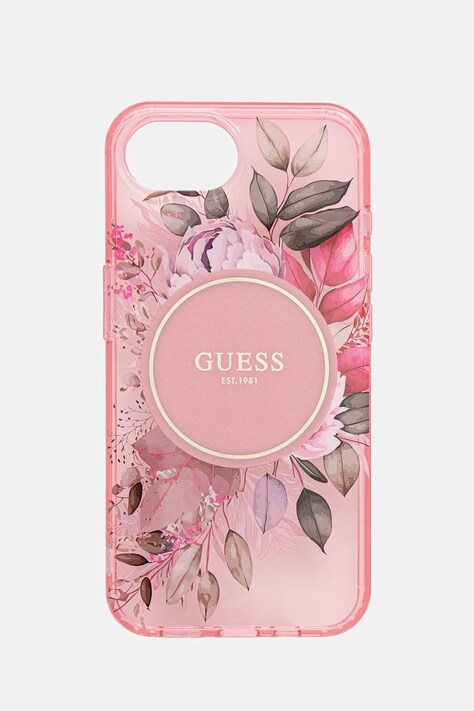 Obal na telefon Guess iPhone 16e růžová barva, GUHMPSE4HFWBRCEP