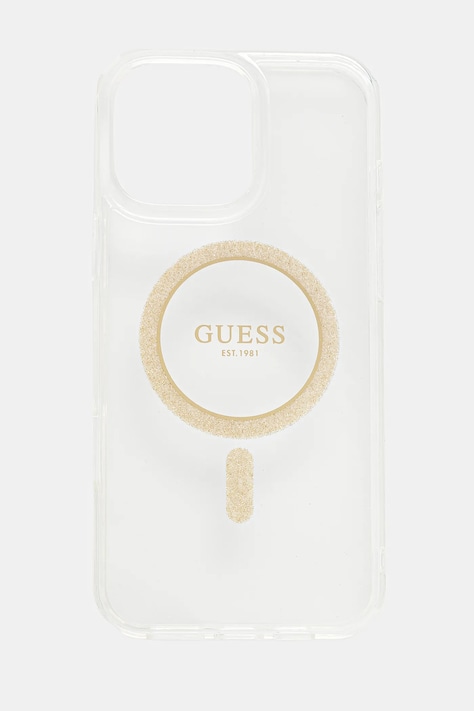 Кейс за телефон Guess iPhone 16 Pro Max 6.9" в прозрачен цвят GUHMP16XHFGERET