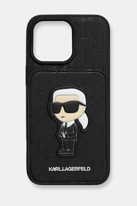 Θήκη κινητού Karl Lagerfeld iPhone 15 Pro Max χρώμα: μαύρο, KLHCP15XSAKKNSCK