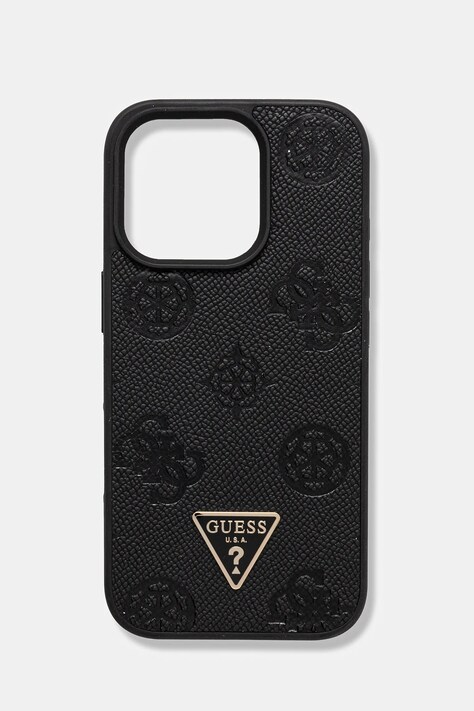 Guess carcasă de telefon iPhone 16 Pro culoarea negru, GUHMP16LPGBTMK