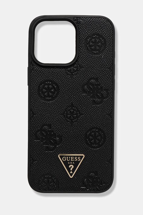 Guess carcasă de telefon iPhone 16 Pro Max culoarea negru, GUHMP16XPGBTMK