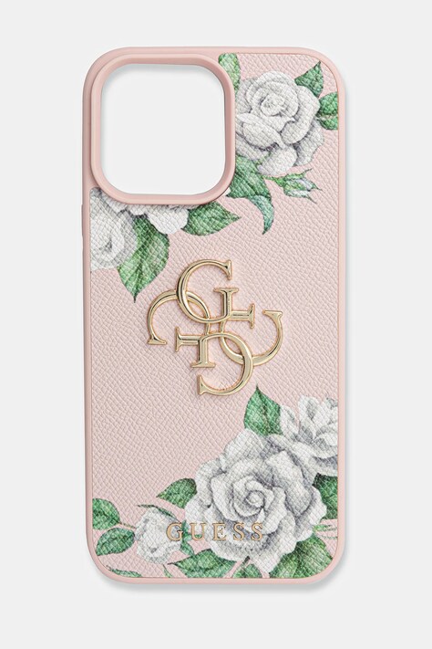 Guess husă pentru telefon iPhone 16 Pro Max culoarea roz, GUHCP16XPGROP4MP