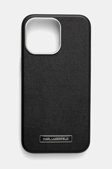 Θήκη κινητού Karl Lagerfeld iPhone 15 Pro Max χρώμα: μαύρο, KLHMP15XPGMSRPK