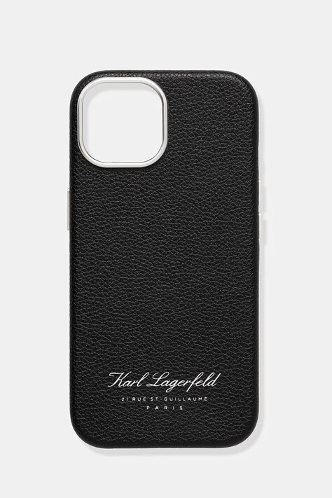Etui za telefon Karl Lagerfeld iPhone 15 boja: crna, KLHCP15SPGWCMKHK