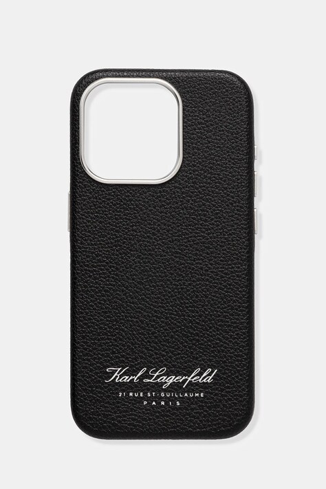 Чохол на телефон Karl Lagerfeld iPhone 15 Pro колір чорний KLHCP15LPGWCMKHK
