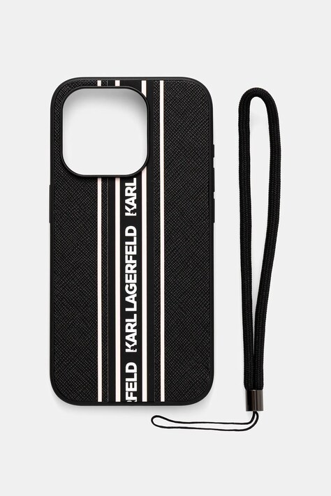 Karl Lagerfeld etui na telefon iPhone 15 Pro kolor czarny KLHCP15LPAMSCNSP