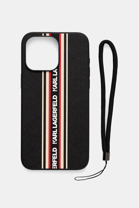 Чохол на телефон Karl Lagerfeld iPhone 15 Pro Max колір чорний KLHCP15XPAMSCNSR