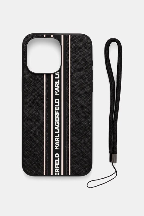 Чохол на телефон Karl Lagerfeld iPhone 15 Pro Max колір чорний KLHCP15XPAMSCNSP