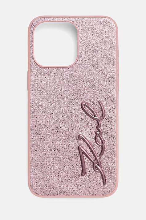 Karl Lagerfeld etui na telefon iPhone 15 Pro Max kolor różowy KLHCP15XPFMFBKMP