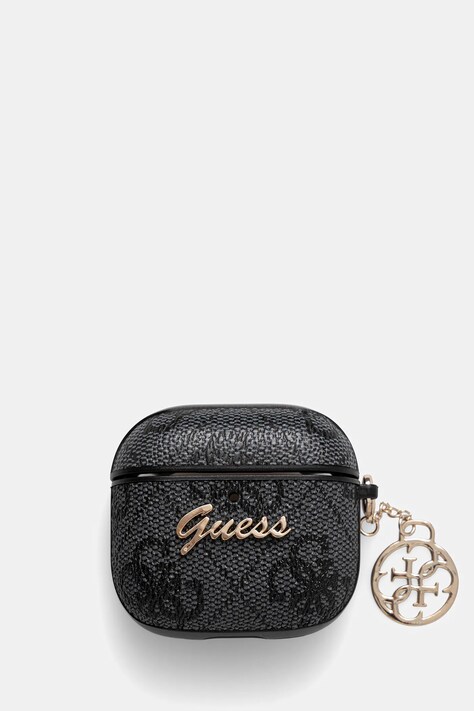 Pouzdro na airpod Guess AirPods 4 cover černá barva, GUA4G4GSMK