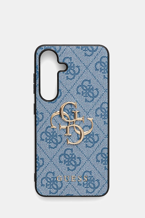 Obal na telefon Guess Samsung Galaxy S25 modrá barva, GUHCS25S4GMGBL
