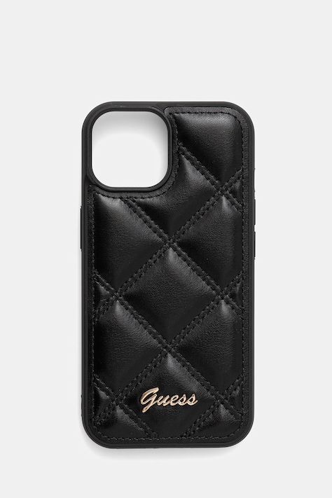 Obal na telefon Guess iPhone 15 / 14 / 13 6.1" černá barva, GUHCP15SPSQSQSK