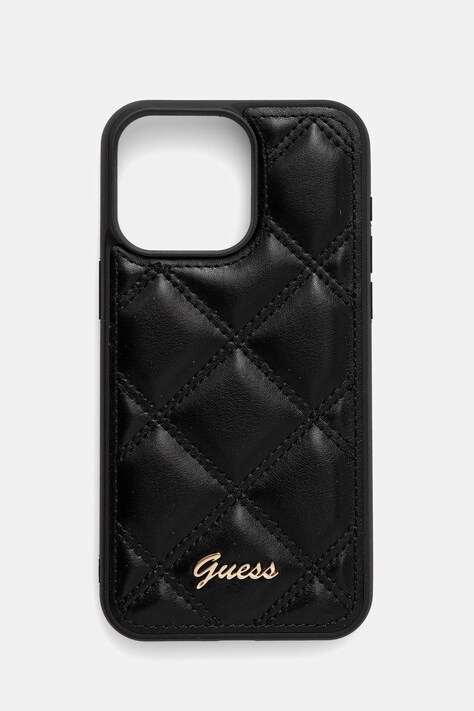 Guess etui na telefon iPhone 15 Pro Max 6.7" kolor czarny GUHCP15XPSQSQSK