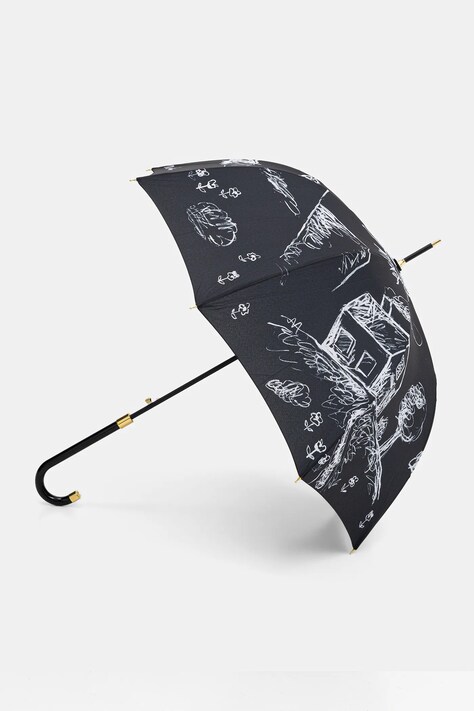 Moschino parasol kolor czarny 8979
