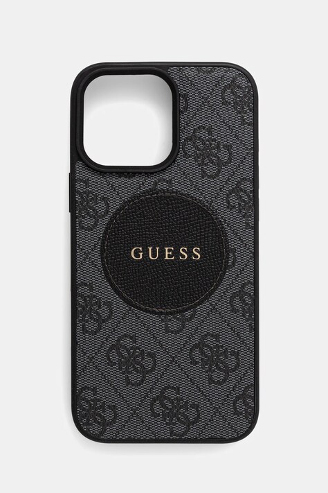 Guess husă pentru telefon iPhone 16 Pro Max culoarea negru, GUHMP16XP4PGRSGK