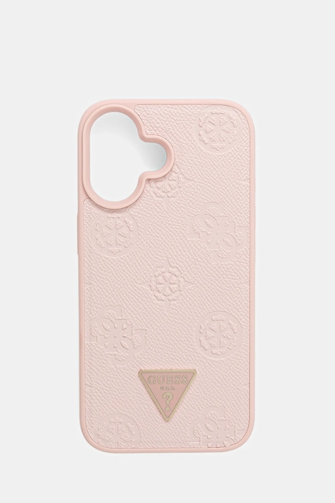 Кейс за телефон Guess iPhone 16 в розово GUHMP16SPGBTMP