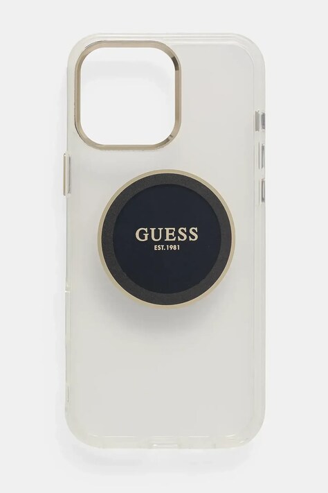Guess husă pentru telefon iPhone 16 Pro Max culoarea negru, GUHMP16XHTDRCEDK