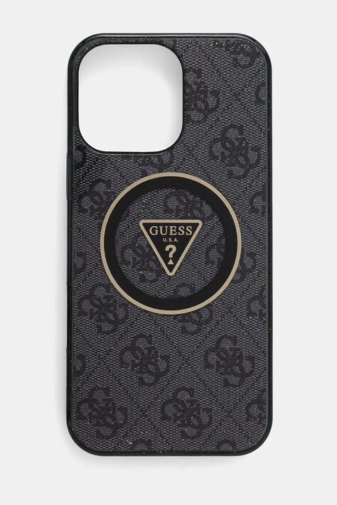 Guess etui na telefon iPhone 16 Pro Max kolor czarny GUHMP16XHG4PRTGK