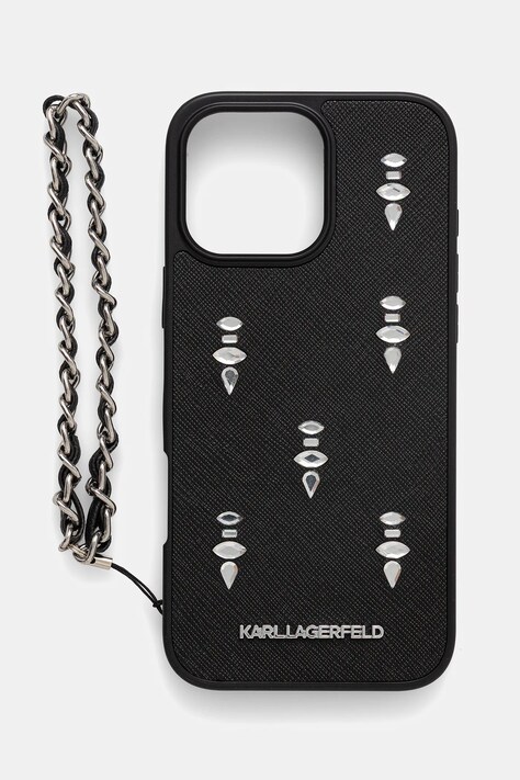 Чехол на телефон Karl Lagerfeld iPhone 16 Pro Max цвет чёрный KLHCP16XPSADJSK