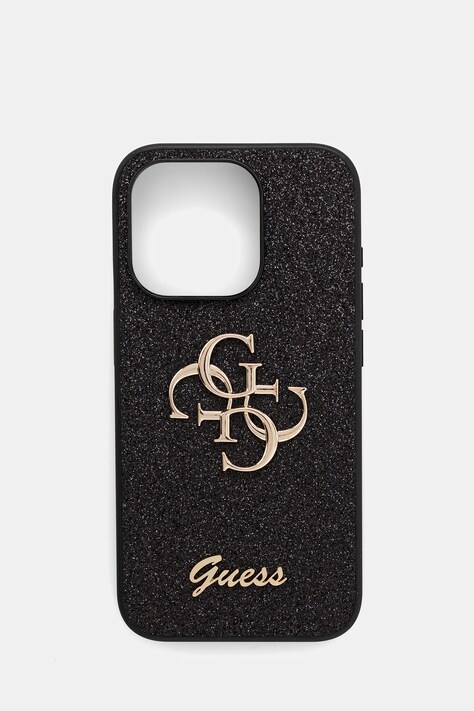 Guess husă pentru telefon iPhone 15 Pro 6.1" culoarea negru, GUHCP15LHG4SGK