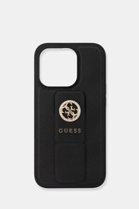Guess etui na telefon iPhone 15 Pro 6.1" kolor czarny GUHCP15LPGSSADK