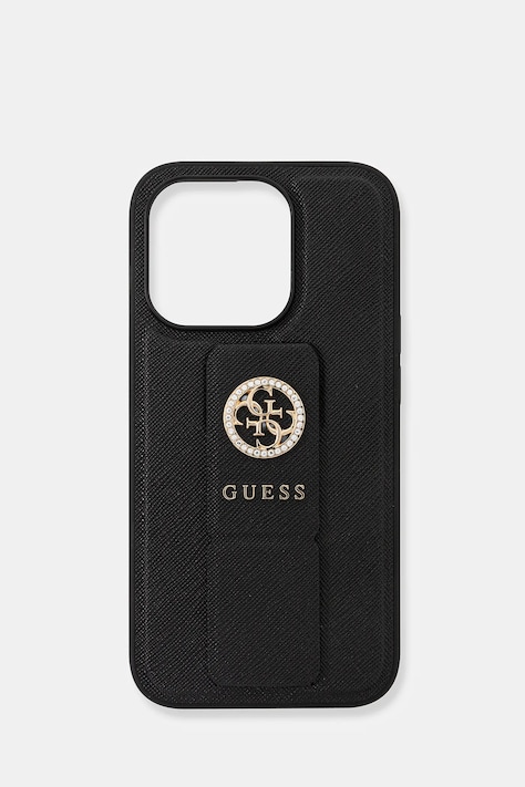 Guess telefon tok iPhone 15 Pro 6.1" fekete, GUHCP15LPGSSADK