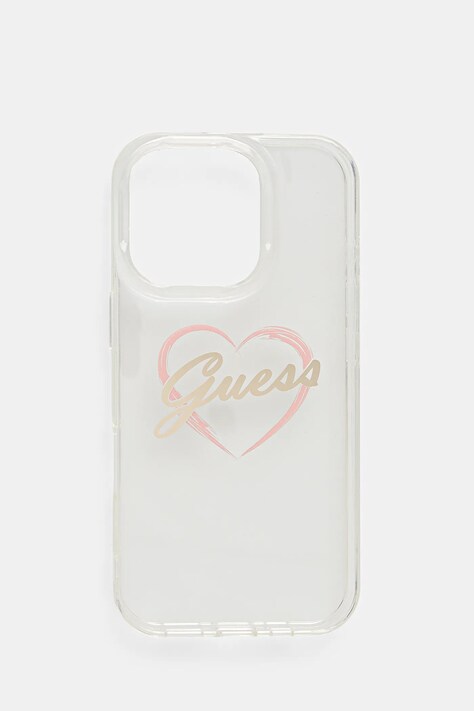 Guess etui na telefon iPhone 16 Pro 6.3" kolor transparentny GUHCP16LHCHGSPT