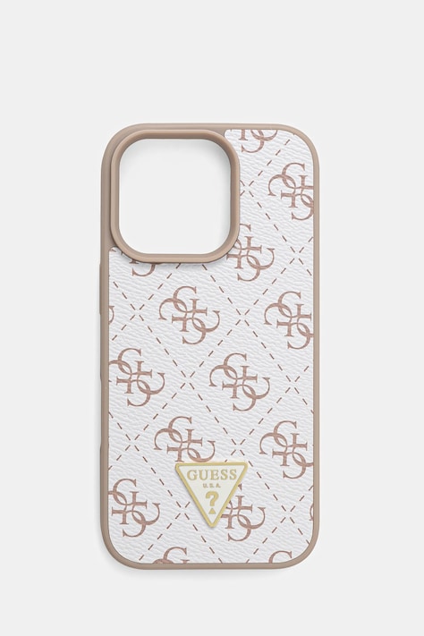 Etui za telefon Guess iPhone 16 Pro 6.3" boja: bijela, GUHCP16LPG4GPH