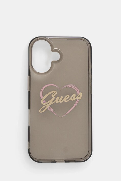 Guess etui na telefon iPhone 16 6.1" kolor czarny GUHCP16SHCHGSPK