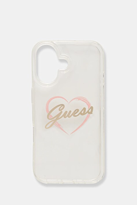 Guess etui na telefon iPhone 16 6.1" kolor transparentny GUHCP16SHCHGSPT