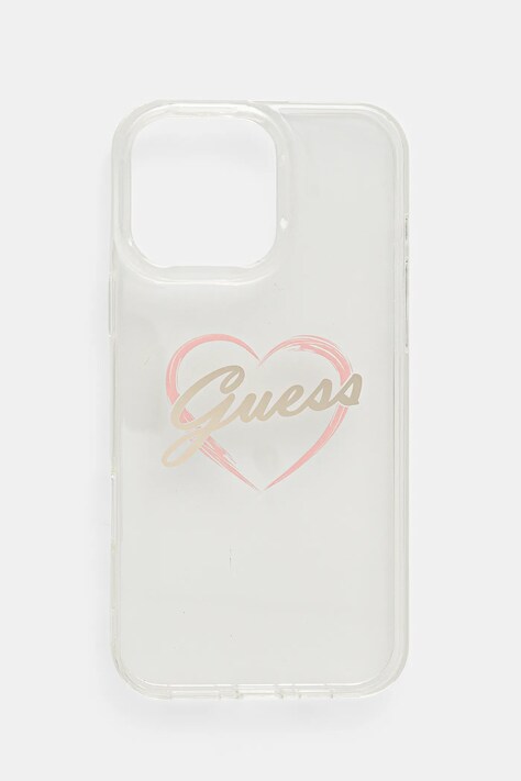 Guess etui na telefon iPhone 16 Pro Max 6.9" kolor transparentny GUHCP16XHCHGSPT